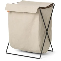 Clearance Ferm Living Cesto de ropa Herman, Negro Beige