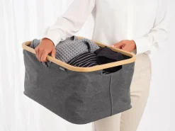 Clearance Brabantia Cesto de ropa plegable 40 L, Pepper Black Negro