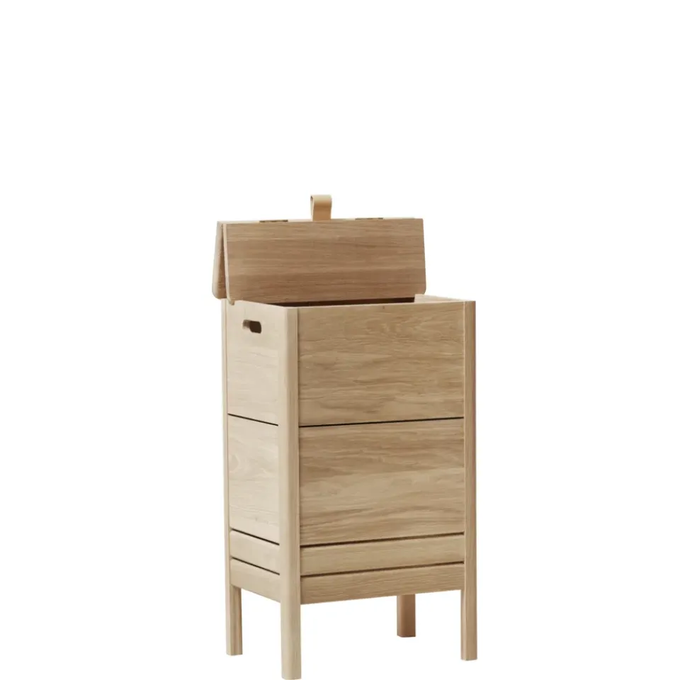 Hot Form & Refine Cesto para ropa A Line, Roble blanco Beige