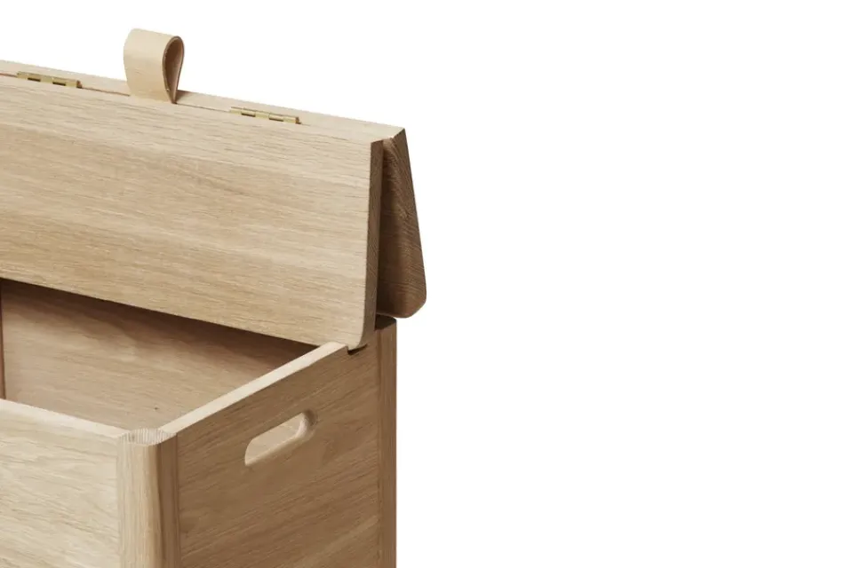 Hot Form & Refine Cesto para ropa A Line, Roble blanco Beige