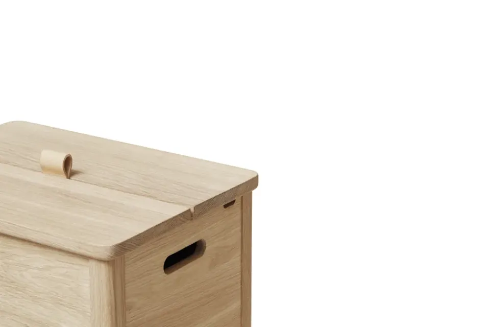 Hot Form & Refine Cesto para ropa A Line, Roble blanco Beige