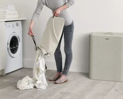New Joseph Joseph Cesto para ropa Tota Trio 90 L, Crudo Beige