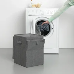 Brabantia Cesto ropa sucia apilable 35L, oscuro Gris