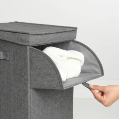 Brabantia Cesto ropa sucia apilable 35L, oscuro Gris