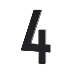 New Design Letters Cifra de aluminio 50 mm, 4 Negro
