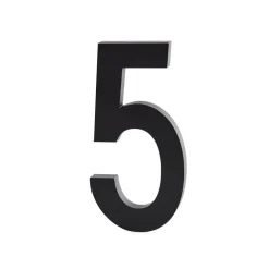 Clearance Design Letters Cifra de aluminio 50 mm, 5 Negro