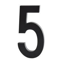 Hot Design Letters Cifra aluminio 100 mm, 5 Negro