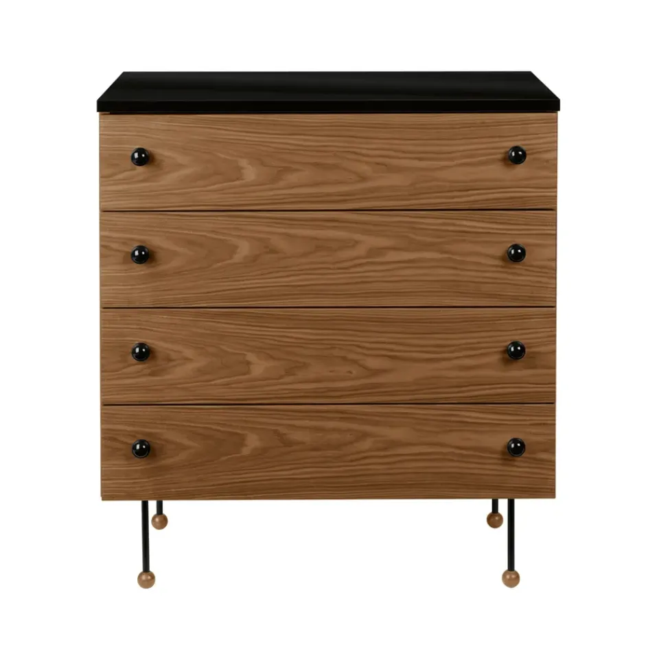 Outlet GUBI Cómoda 62 Dresser, American walnut, 4 cajones Marrón