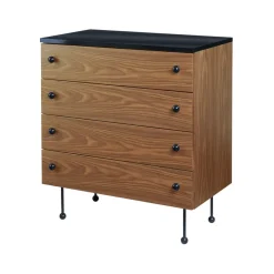 Outlet GUBI Cómoda 62 Dresser, American walnut, 4 cajones Marrón