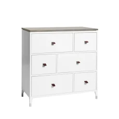 Online Mavis Cómoda Abisko, , encimera de hormigón, 6 cajones Blanco