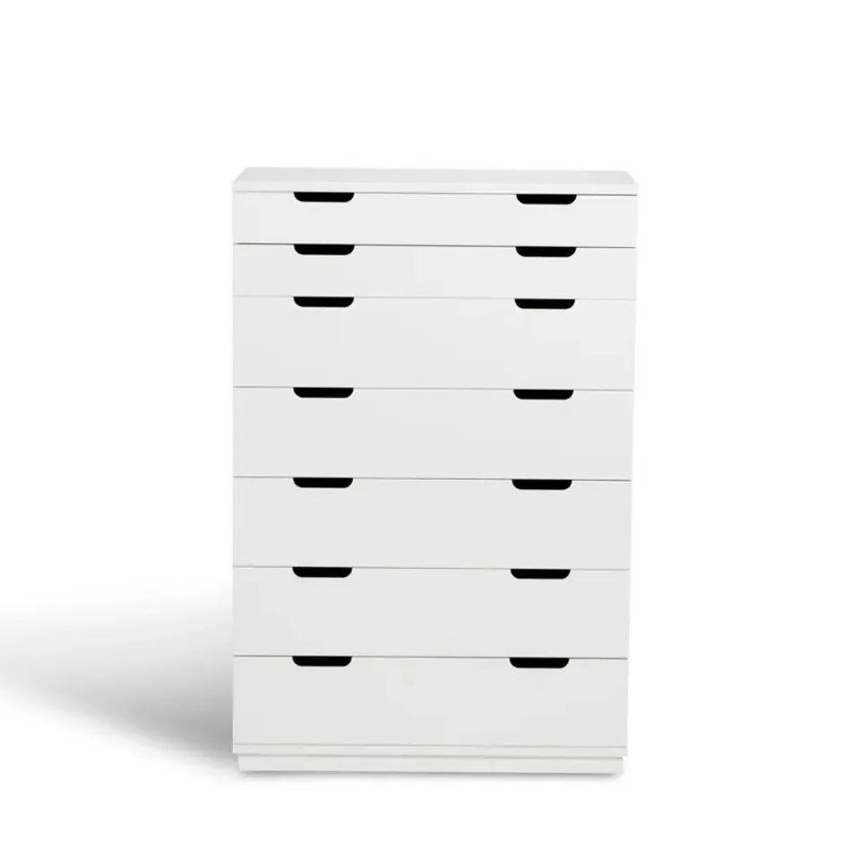 Sale Mavis Cómoda Aoko de 7 cajones, Lacado Blanco