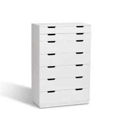 Sale Mavis Cómoda Aoko de 7 cajones, Lacado Blanco