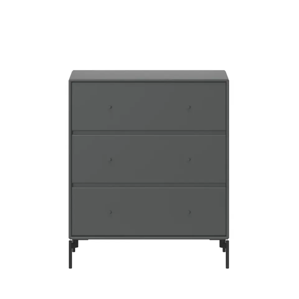 Clearance Montana Cómoda Carry, Antracita 04, patas lacadas en negro Gris