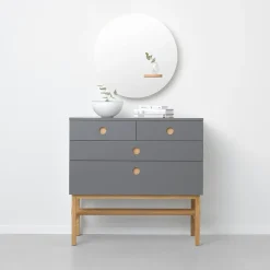 Outlet A2 Cómoda Keep, , base de roble aceitado Blanco