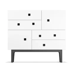 Online Zweed Cómoda Peep B1, , lacado negro Blanco