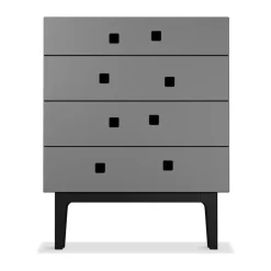 Clearance Zweed Cómoda Peep B3, Slate grey, lacado negro Gris