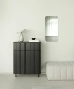 Hot Normann Copenhagen Cómoda Rib dresser 4 cajones, Soft Black Negro