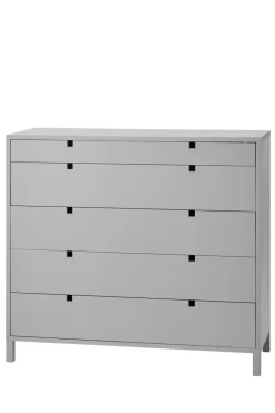 Discount 1898 Cómoda Square 5 cajones, Gris