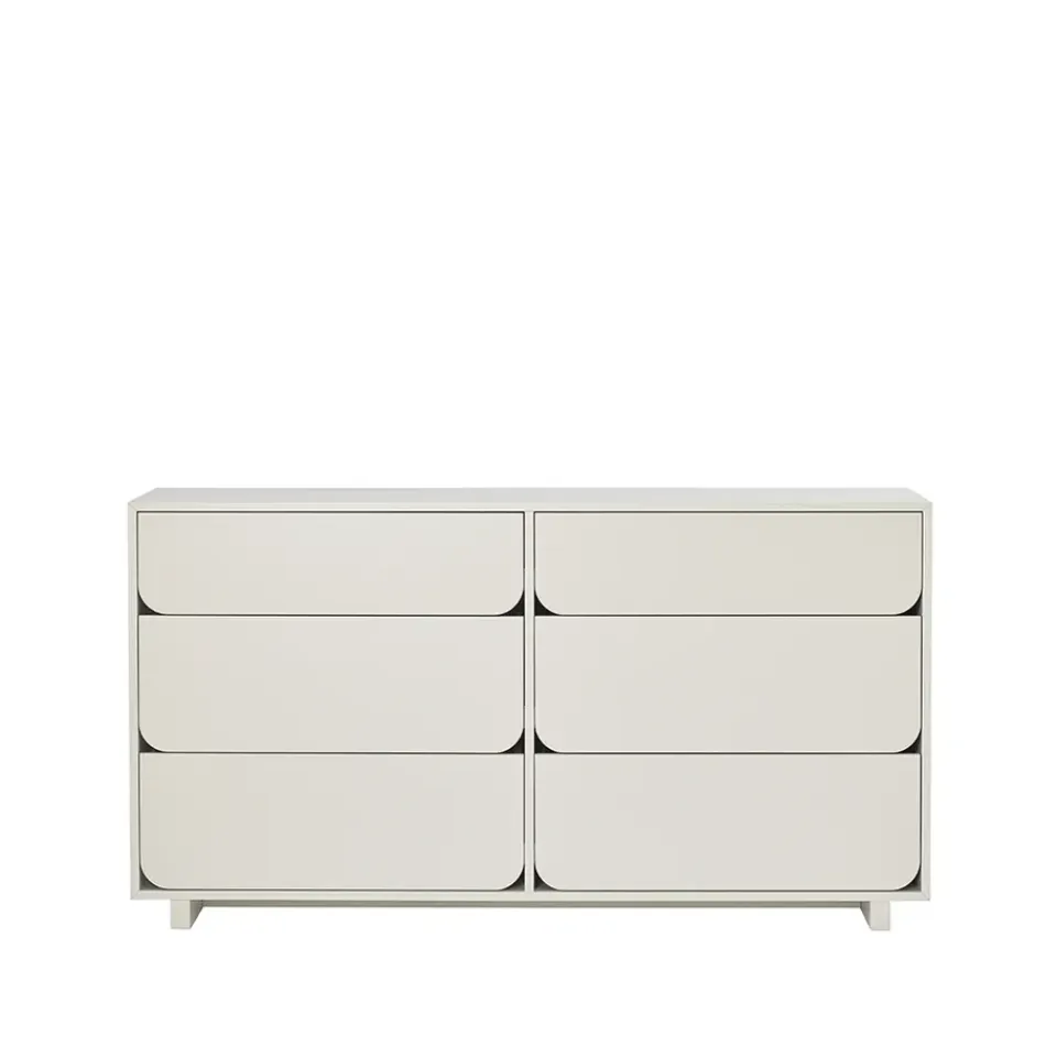 Outlet 1898 Cómoda Vidja doble, Sand, 6 cajones Beige