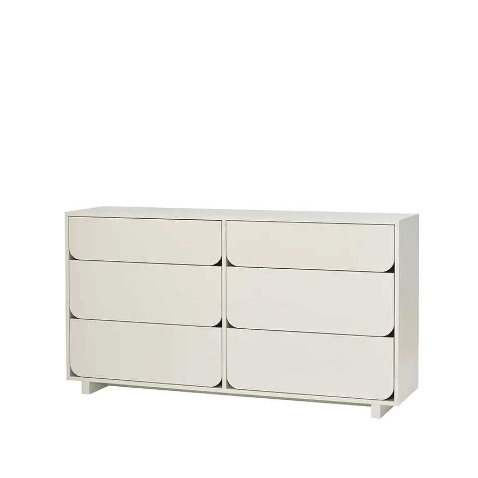 Outlet 1898 Cómoda Vidja doble, Sand, 6 cajones Beige