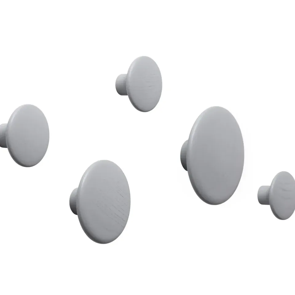 Outlet Muuto Colgador de pared The Dots, , grande Gris