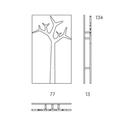 Clearance Swedese Colgador de pared Tree junior, Roble lacado transparente Beige