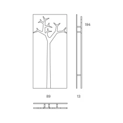 Outlet Swedese Colgador de pared Tree, Roble lacado transparente Beige
