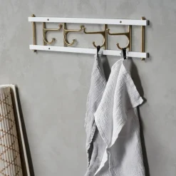 Discount Essem Design Colgador Dekorativ de 4 ganchos Maxi 4, -latón Blanco