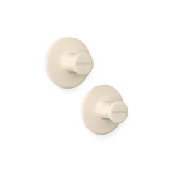 Brabantia Colgador para toallas ReNew 2 unidades, Soft Beige