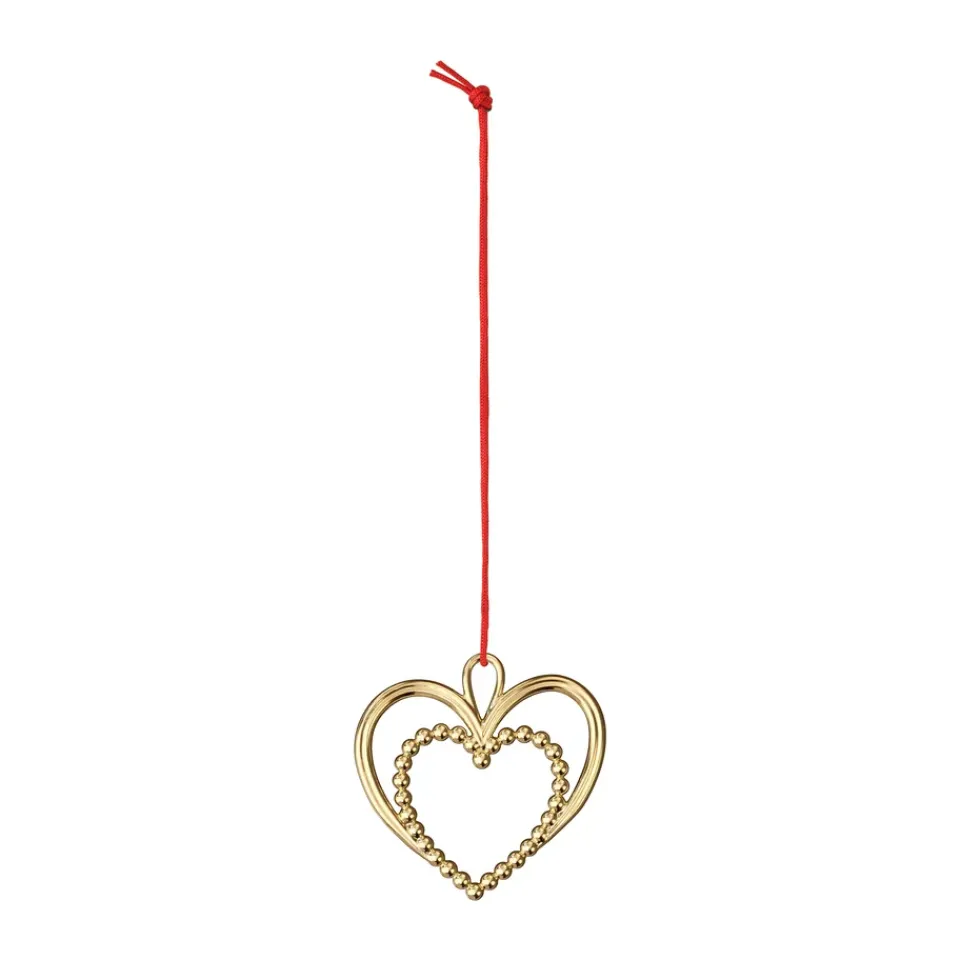 Clearance Rosendahl Colgante de Navidad de corazón Karen Blixen 6,5 cm, Dorado Color dorado