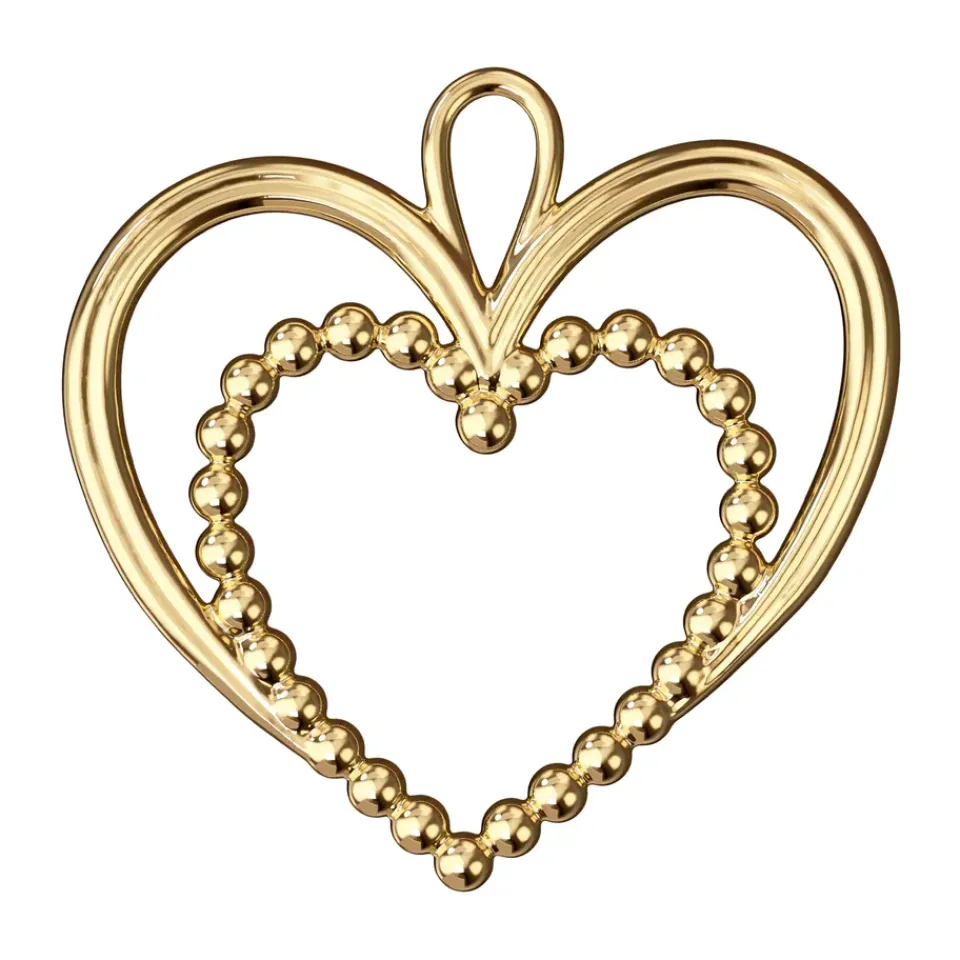 Clearance Rosendahl Colgante de Navidad de corazón Karen Blixen 6,5 cm, Dorado Color dorado