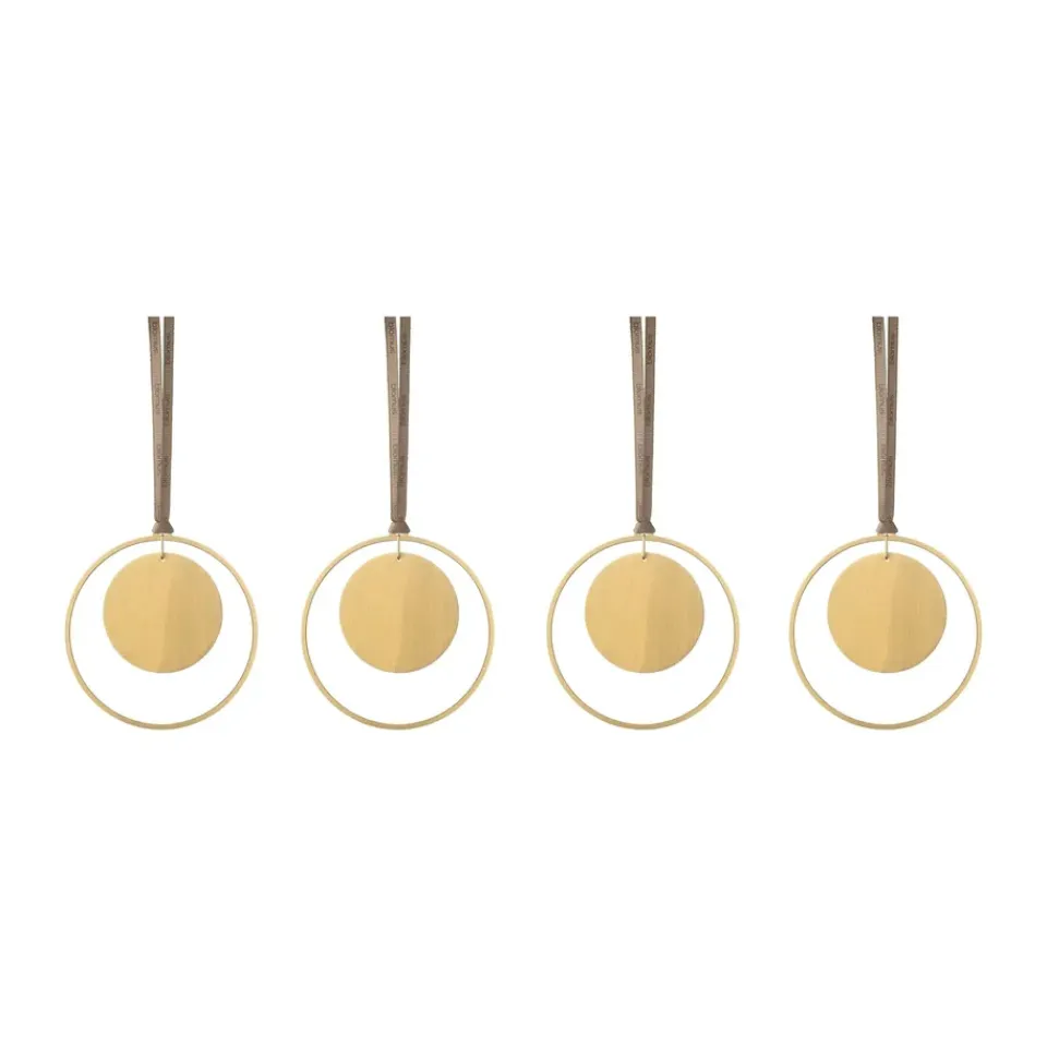 Online Blomus Colgante de navidad KITAI 8,5 cm 4 unidades, Circle Color dorado