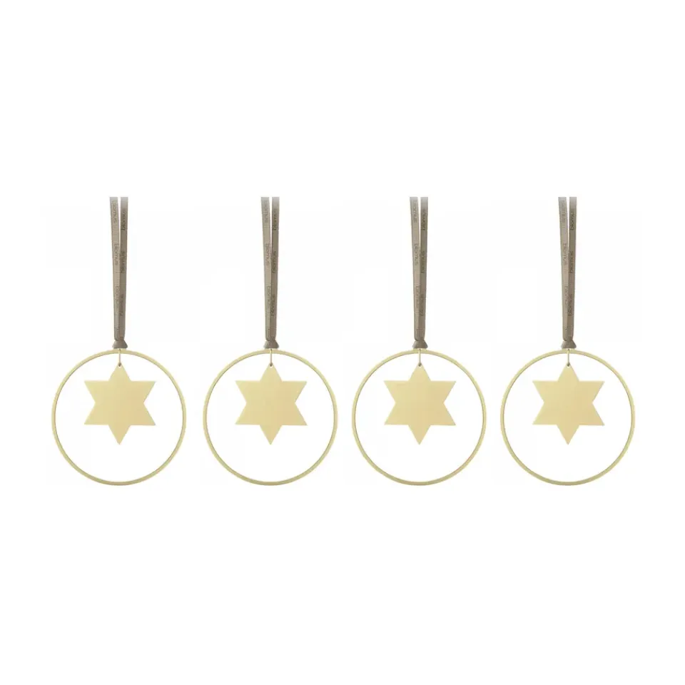 Sale Blomus Colgante de navidad KITAI 8,5 cm 4 unidades, Stars Color dorado
