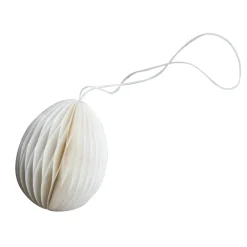 Hot DBKD Colgante de pascua Ovoid papel 7 cm, White Blanco