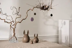 Clearance DBKD Colgante de Pascua Ovoid papel small 4 cm, Brown Marrón