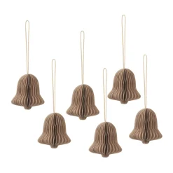 Clearance Broste Copenhagen Colgante navideño de campana Chime, Natural brown Marrón