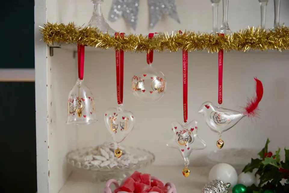 Online Holmegaard Colgante navideño Christmas pájaro del año, 2025 Transparente