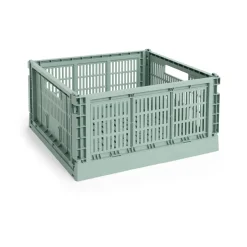 Outlet HAY Colour Crate L Square 42x42 cm, Sage green Verde