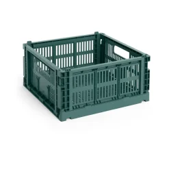 Discount HAY Colour Crate M Square 29,5x29,5 cm, Dark green Verde