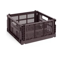 Outlet HAY Colour Crate M Square 29,5x29,5 cm, Bordeaux Rojo