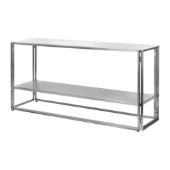 Hot Kristina Dam Studio Consola Foldable 124×60 cm, Acero inoxidable cepillado Plateado