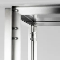 Hot Kristina Dam Studio Consola Foldable 124×60 cm, Acero inoxidable cepillado Plateado