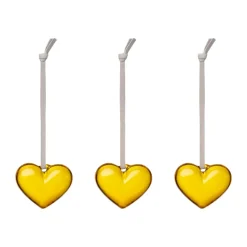 Online Iittala Corazón de cristal , , 5 cm, pack de 3 Amarillo