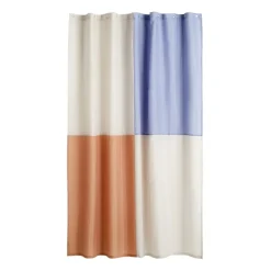 Best HAY Cortina de baño Check 180x200 cm, Blue Azul