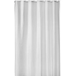 Etol Design Cortina de baño Jacquard , 180x200 cm Blanco