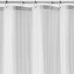 Etol Design Cortina de baño Jacquard , 180x200 cm Blanco