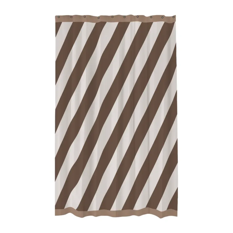 Best Mette Ditmer Cortina de ducha Diagonal 150x200 cm, Chocolate Marrón