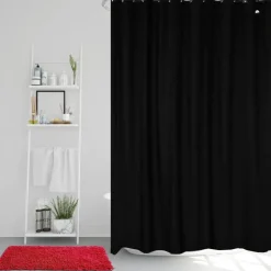 Hot Etol Design Cortina de ducha Match 200 x 240 cm, extra alta Negro