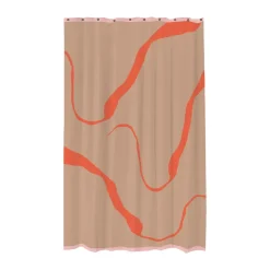 Discount Mette Ditmer Cortina de ducha Nova Arte 150x200 cm, Latte-orange BeigeNaranja