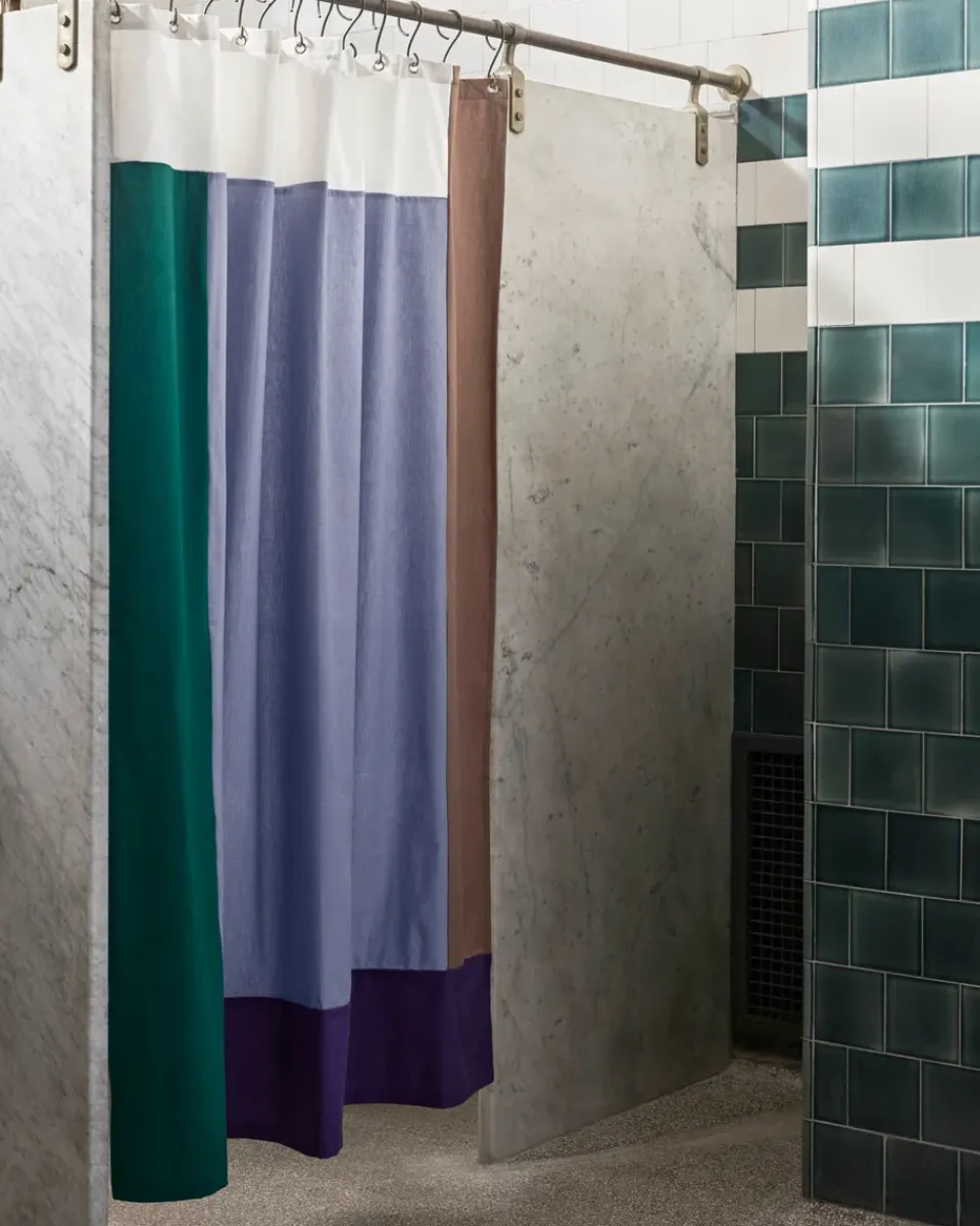 Best HAY Cortina de ducha Pivot 180x200 cm, Blue Azul